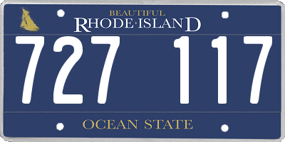 RI license plate 727117