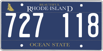 RI license plate 727118