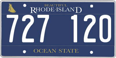 RI license plate 727120