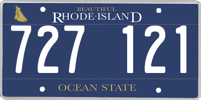 RI license plate 727121