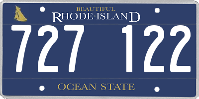 RI license plate 727122
