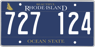 RI license plate 727124