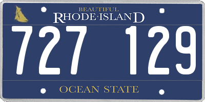 RI license plate 727129
