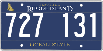RI license plate 727131