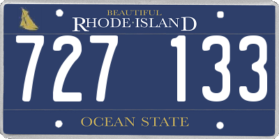 RI license plate 727133