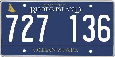 RI license plate 727136