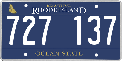 RI license plate 727137