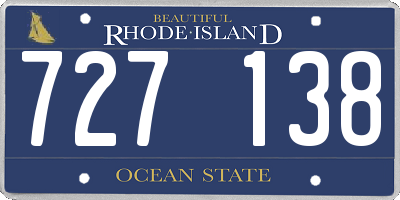 RI license plate 727138