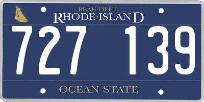 RI license plate 727139