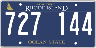 RI license plate 727144