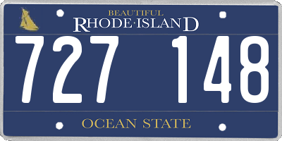 RI license plate 727148