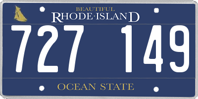 RI license plate 727149