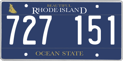 RI license plate 727151