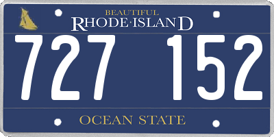 RI license plate 727152