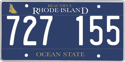 RI license plate 727155