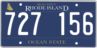 RI license plate 727156