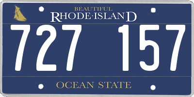 RI license plate 727157