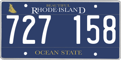 RI license plate 727158