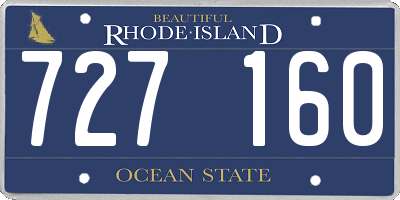 RI license plate 727160