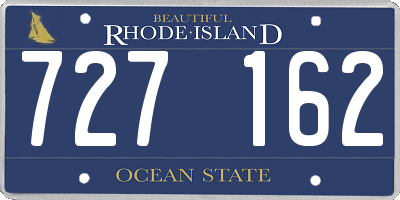 RI license plate 727162