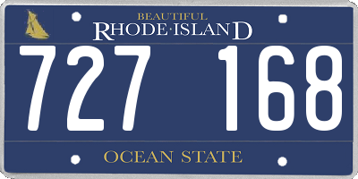 RI license plate 727168