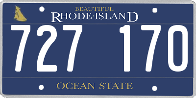 RI license plate 727170