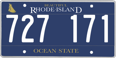 RI license plate 727171