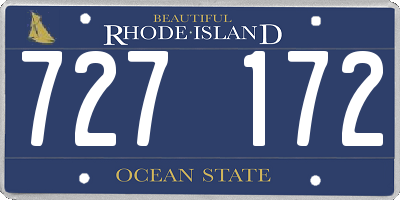 RI license plate 727172