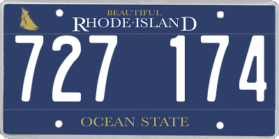 RI license plate 727174