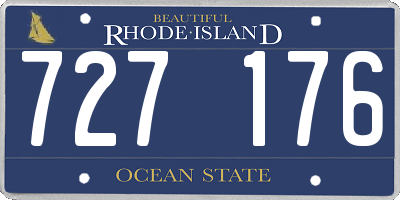 RI license plate 727176
