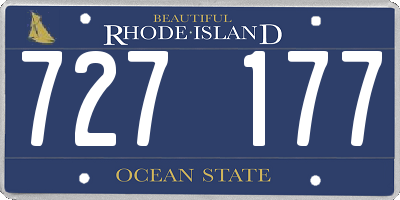 RI license plate 727177