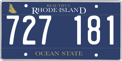 RI license plate 727181