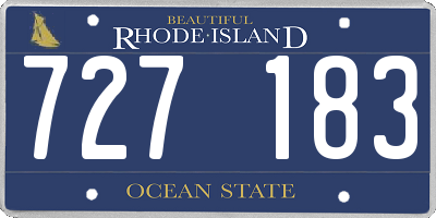 RI license plate 727183