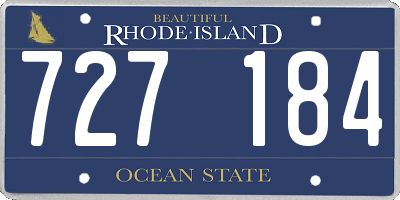 RI license plate 727184