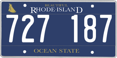 RI license plate 727187
