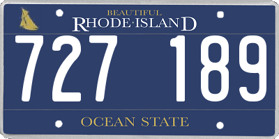 RI license plate 727189