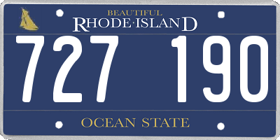 RI license plate 727190