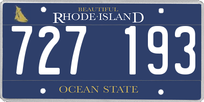 RI license plate 727193