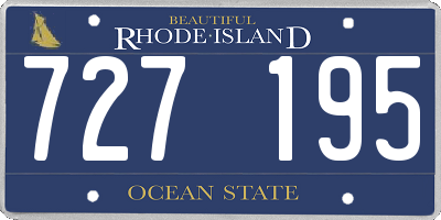 RI license plate 727195