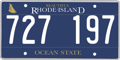 RI license plate 727197