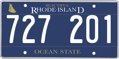 RI license plate 727201