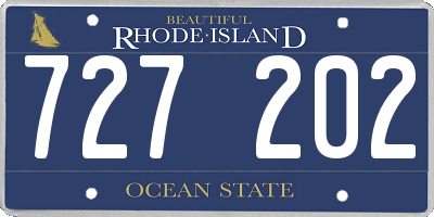 RI license plate 727202