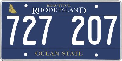 RI license plate 727207