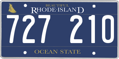 RI license plate 727210
