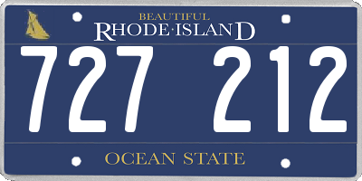 RI license plate 727212