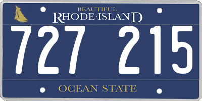 RI license plate 727215