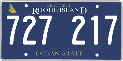RI license plate 727217