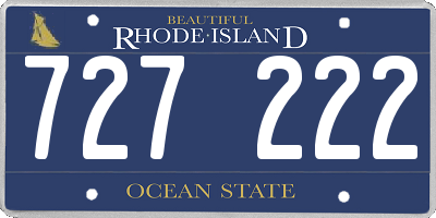 RI license plate 727222