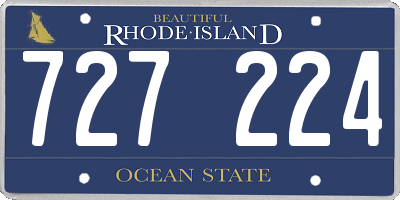 RI license plate 727224