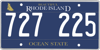 RI license plate 727225